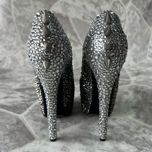 Rhinestone Platform Pumps - Picture 2 of 4